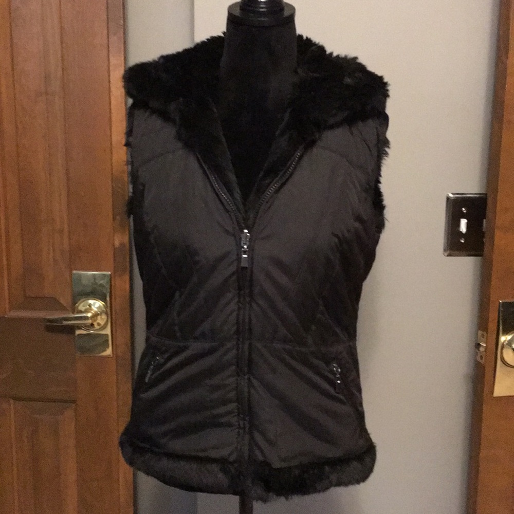 Coldwater Creek reversible faux fur vest
